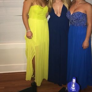 Urban outfitters yellow pleat maxi dress